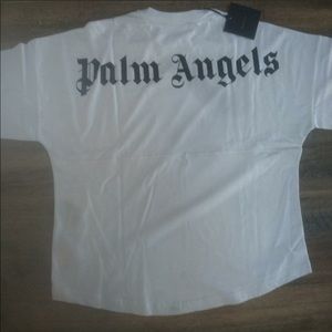 Palm Angels White Short Sleeve T-Shirt